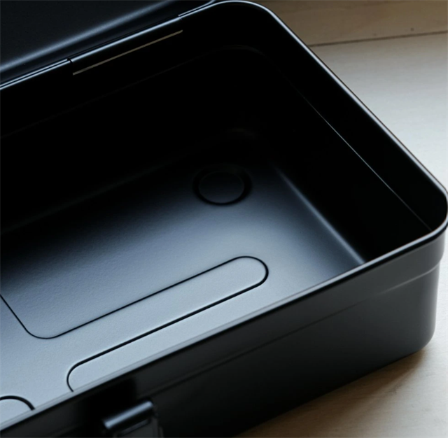 Toyo Steel Y-280 Tool Storage Box Black Metal Saklama Kutusu