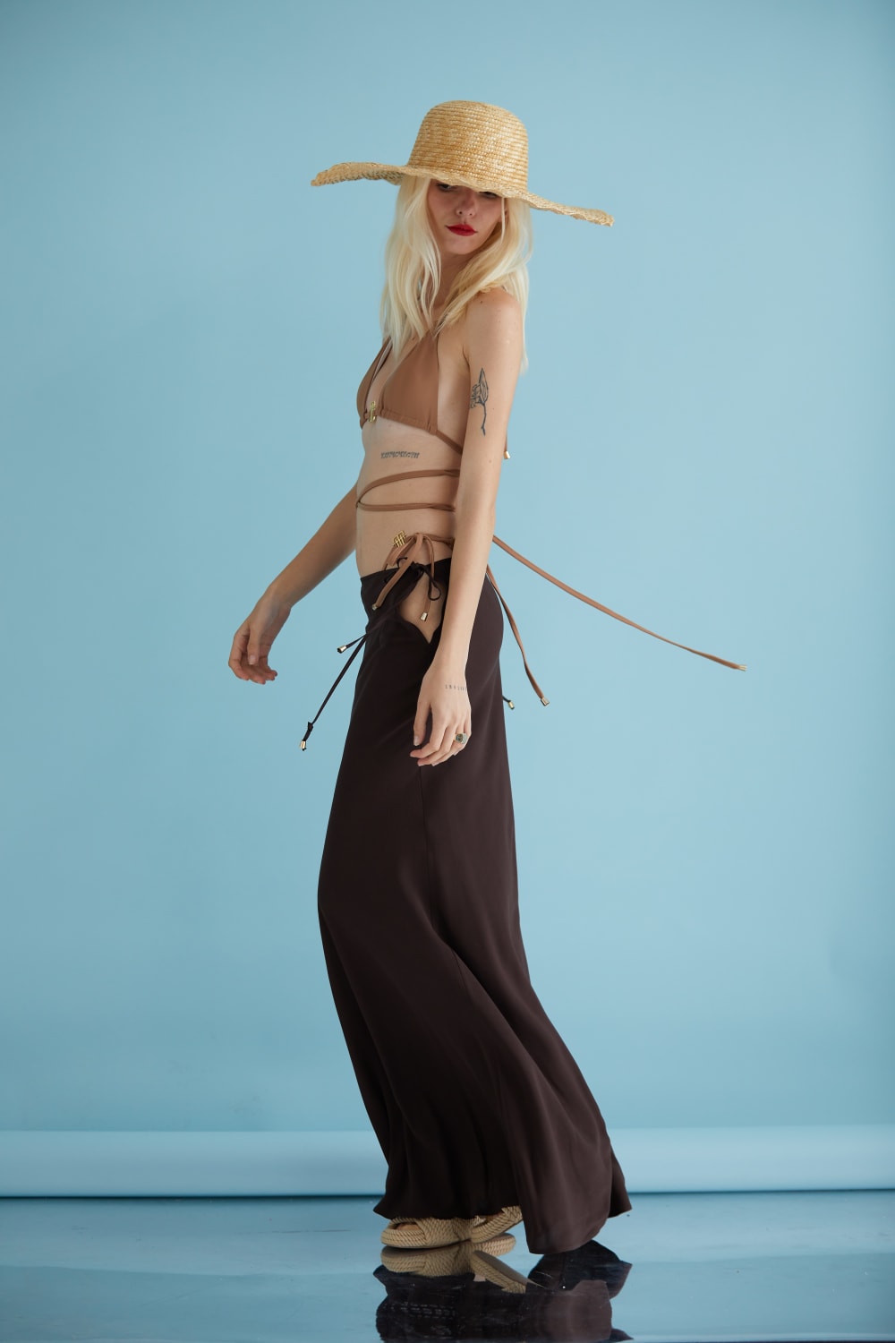 Trust The Team-Zeta Bow Kahverengi Etek-Etek-4-Milagron.com