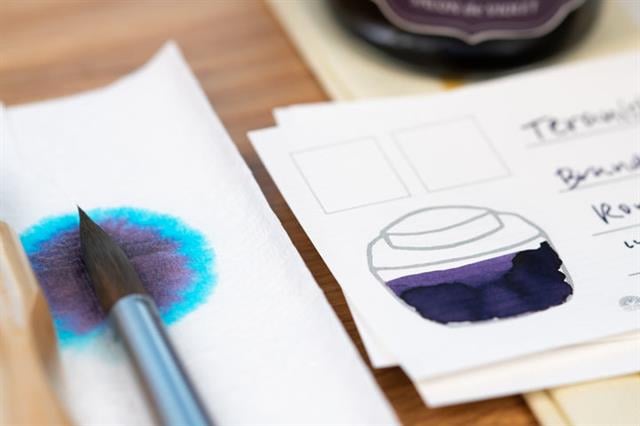 Tsubame-Note Ink Collection Mürekkep Deneme Kart Seti Deep Red-Defter-9-Milagron.com