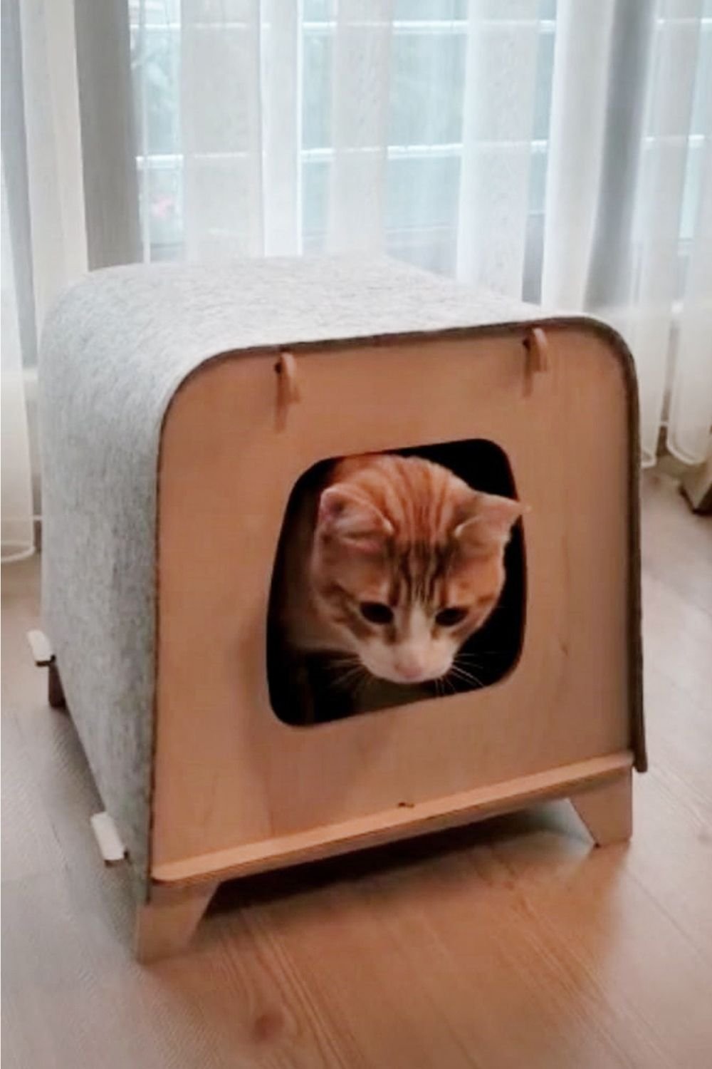 Tufetto-Neko Ahşap Kedi Evi-Kedi-8-Milagron.com