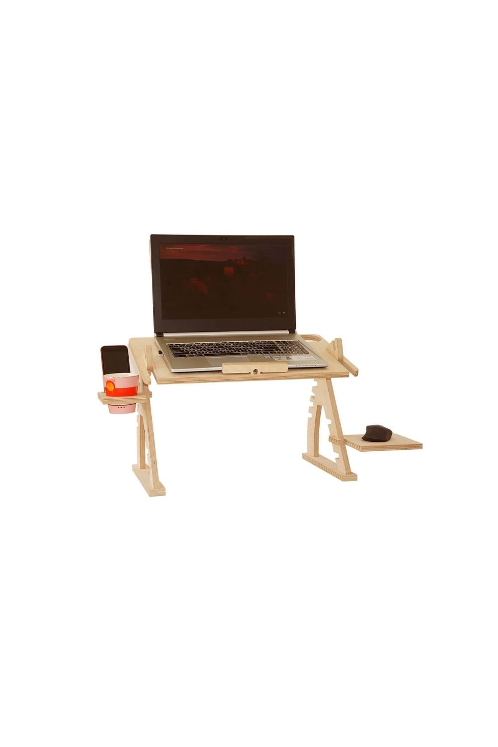 Tufetto-Rappu Ahşap Laptop Sehpası-Ekran Yükseltici-1-Milagron.com