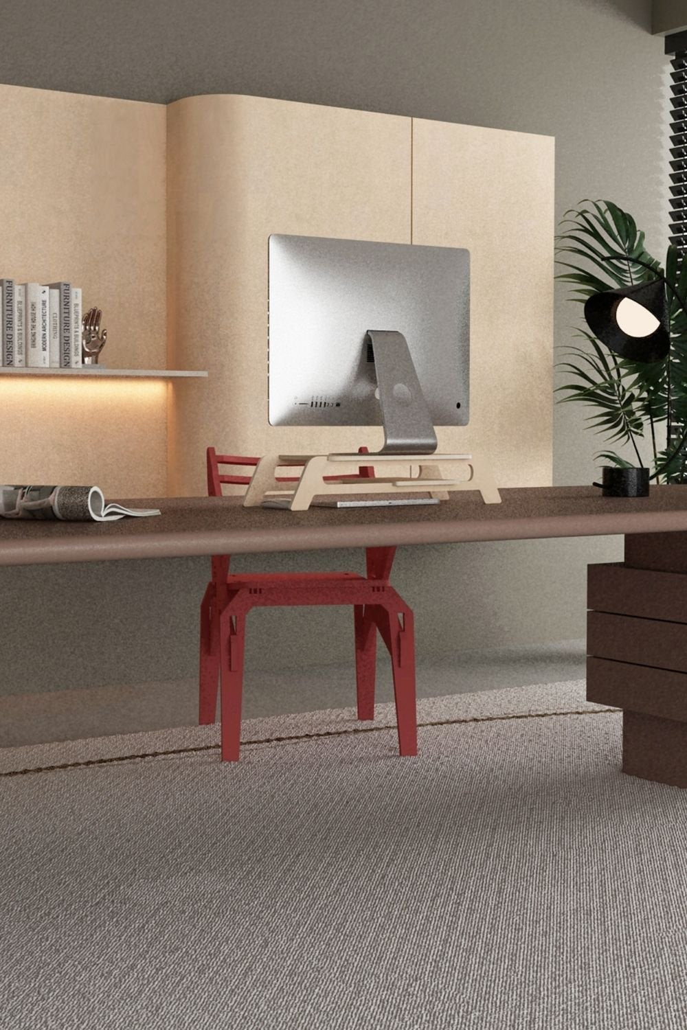 Tufetto-Shira Ahşap Monitör Yükseltici-Ekran Yükseltici-4-Milagron.com