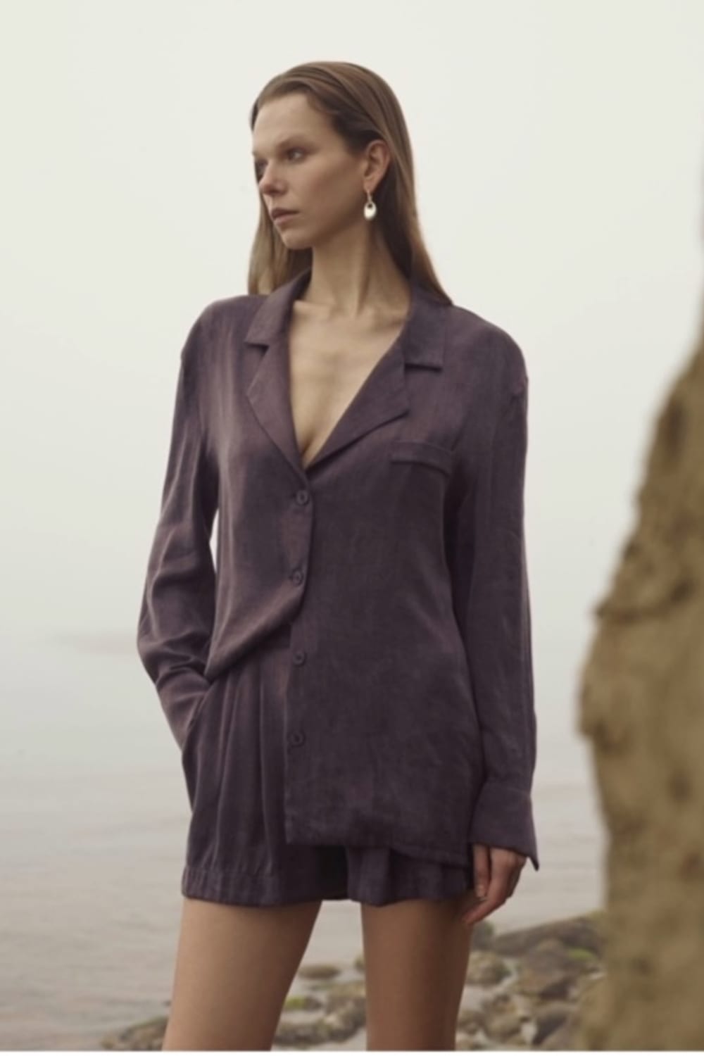 Ares Bambu Mürdüm Şort - 0