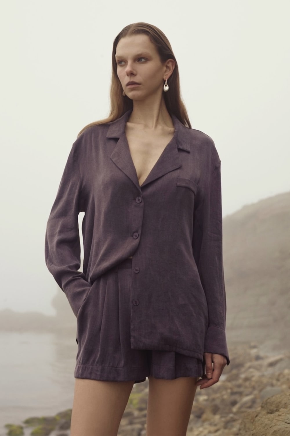 Ares Bambu Mürdüm Şort - 2