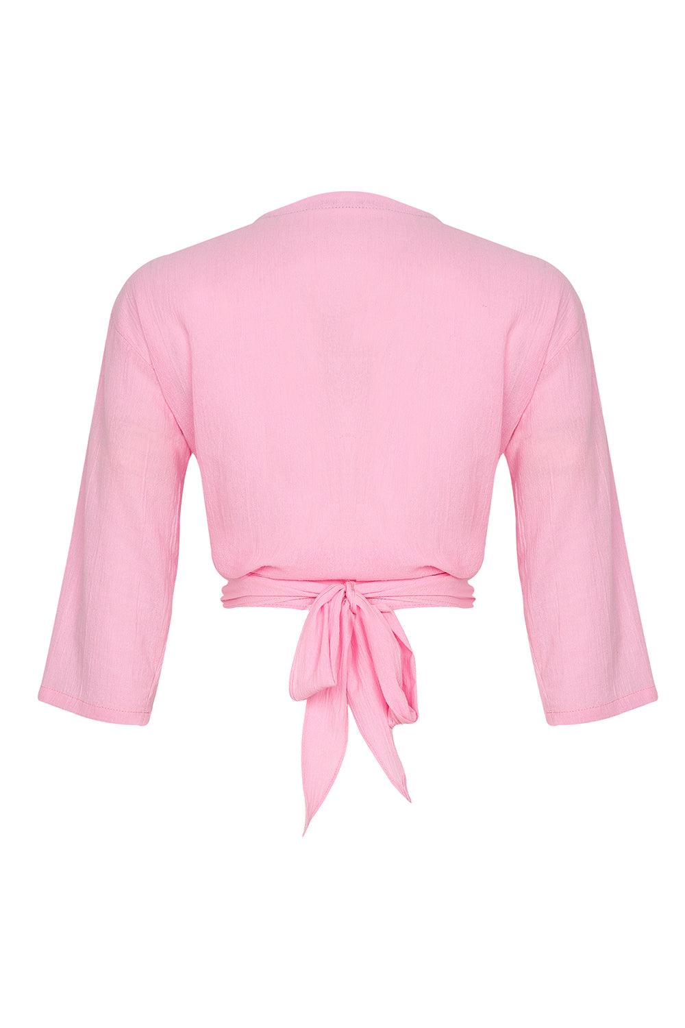 Unexpectedone-Flirt Me To The Moon Gömlek - Pink-Gömlek-2-Milagron.com