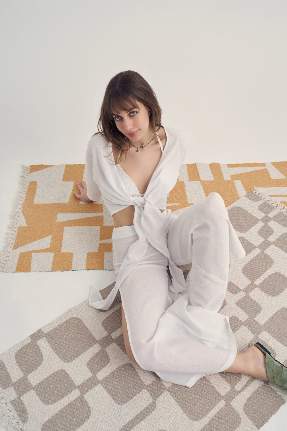 Unexpectedone-Flirt Me to The Moon Gömlek - White-Gömlek-4-Milagron.com