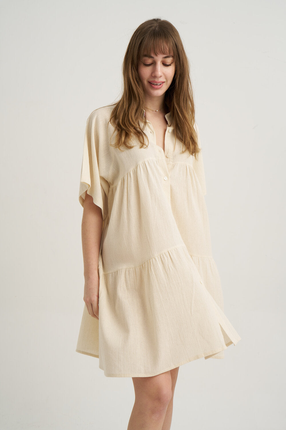 Unexpectedone-Grace Elbise - Bej-Elbise-1-Milagron.com