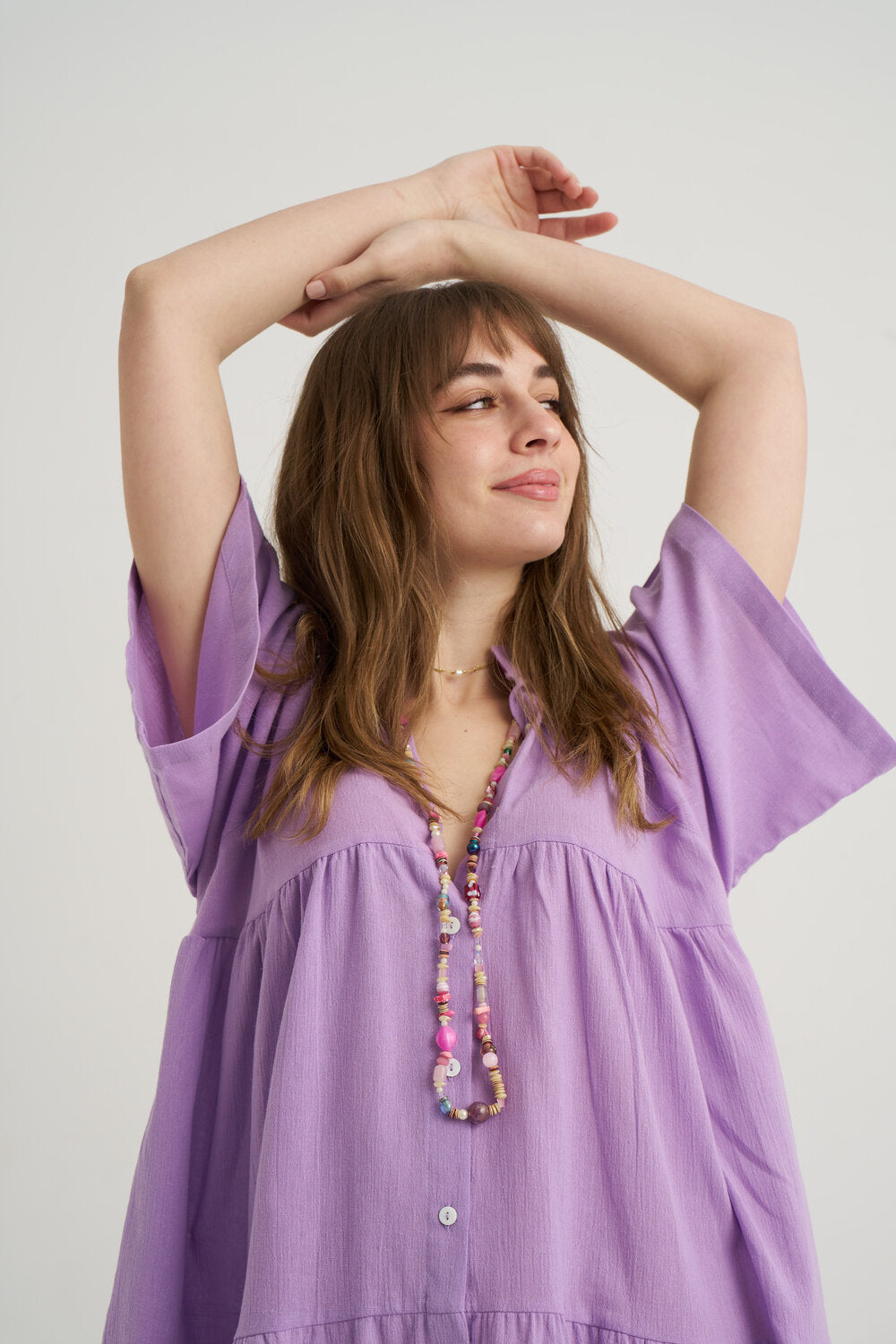 Unexpectedone-Grace Elbise - Lila-Elbise-3-Milagron.com