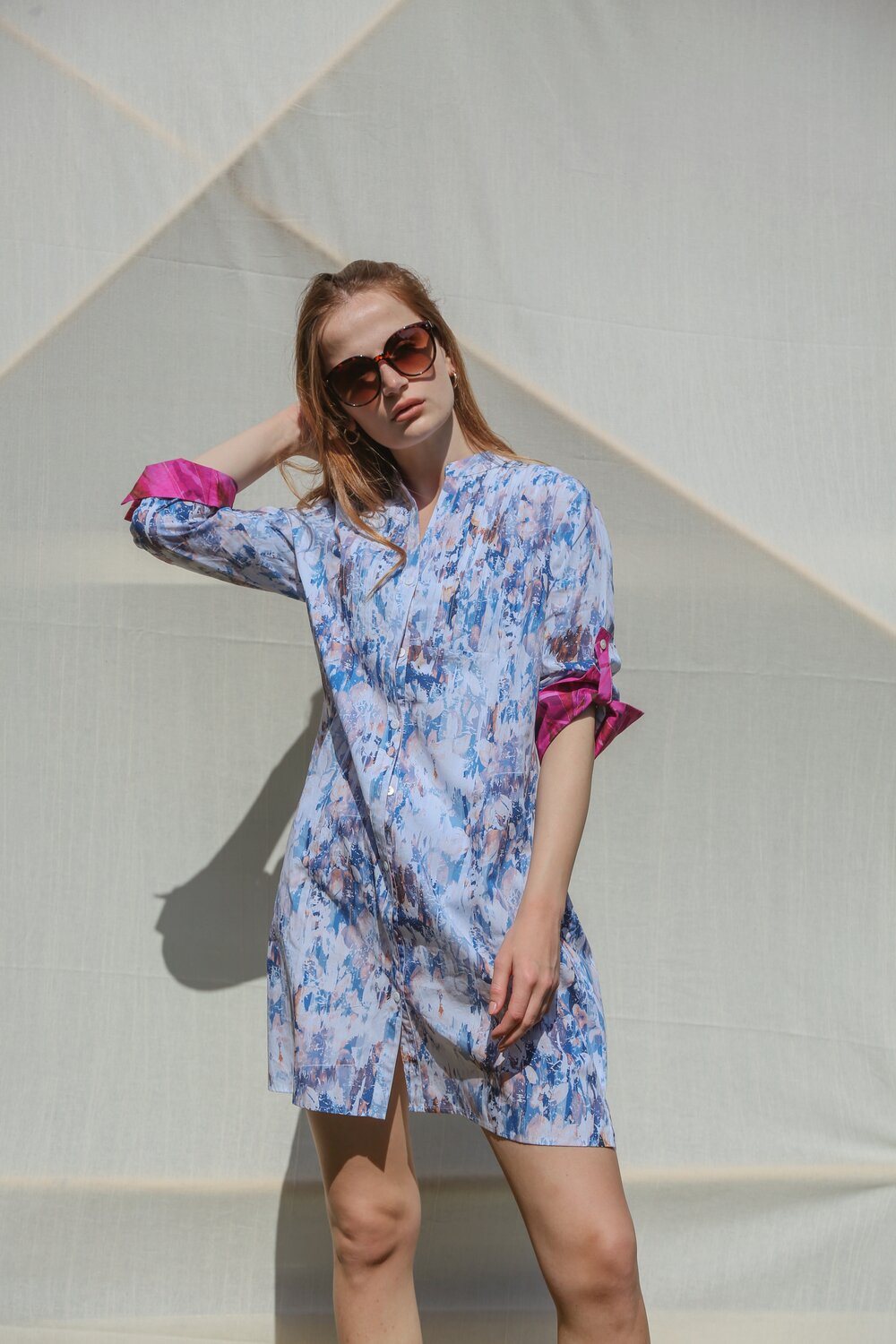 Unexpectedone-Helium Elbise-Pink-Gömlek-4-Milagron.com