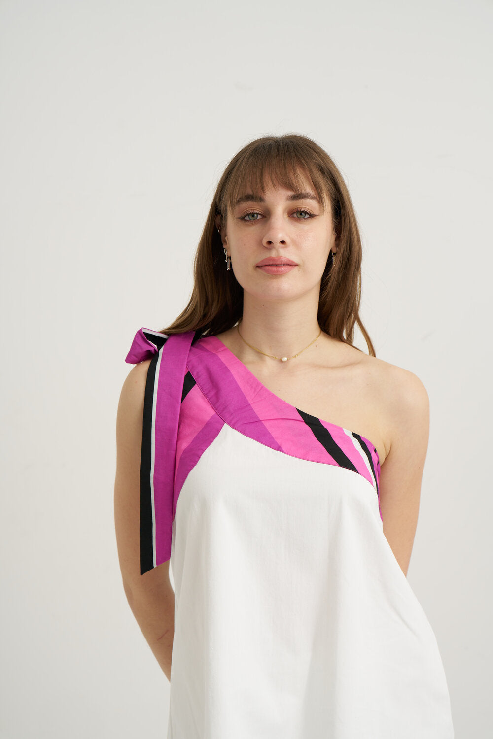 Unexpectedone-Put a Bow on It - Black Pink-Top-2-Milagron.com