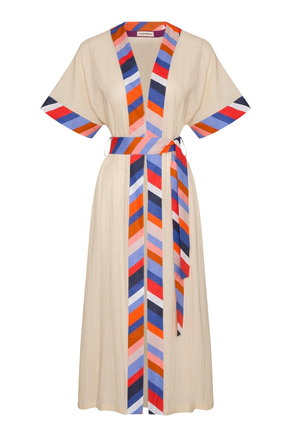 Unexpectedone-Realistic Kimono-Banded Beige-Kimono-1-Milagron.com