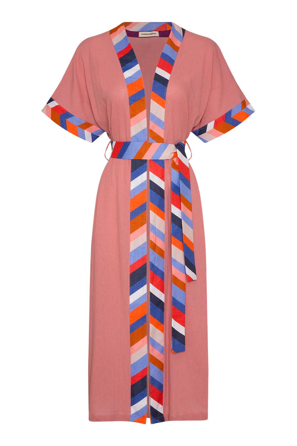 Unexpectedone-Realistic Kimono-Banded Blush-Kimono-1-Milagron.com