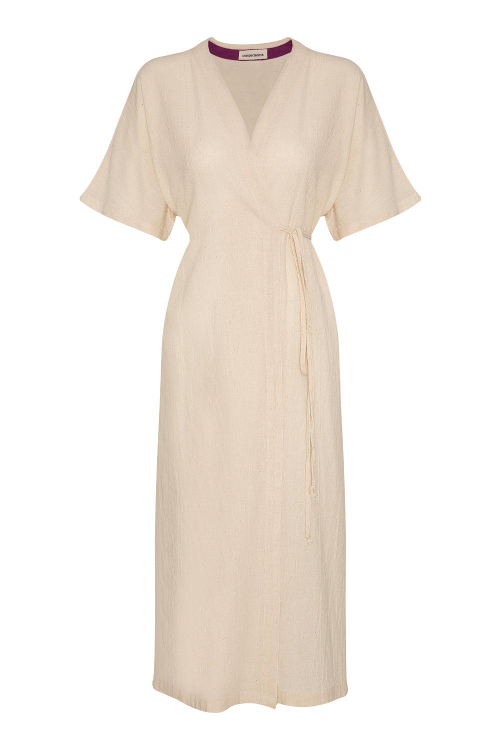 Unexpectedone-Realistic Kimono-Plain Beige-Kimono-1-Milagron.com