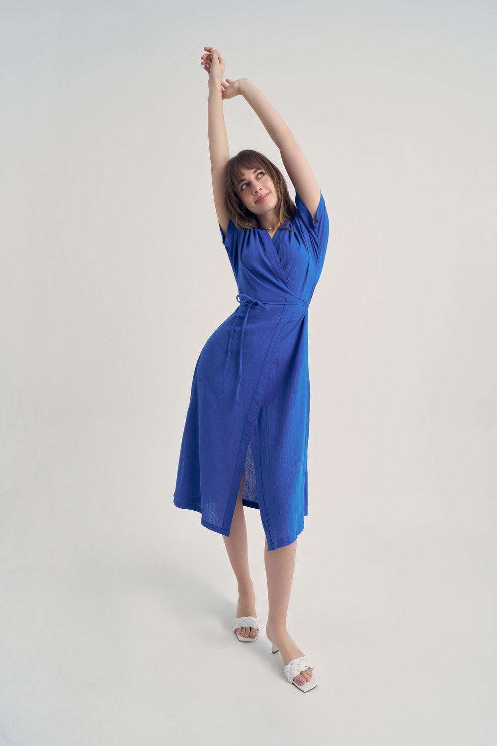 Unexpectedone-Realistic Kimono - Plain Blue-Kimono-3-Milagron.com