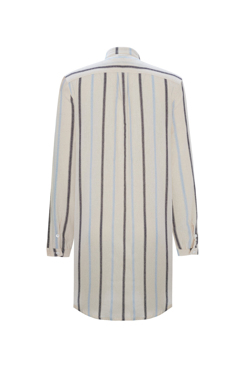 Unexpectedone-Shades Gömlek & Soul Mate Yan Yırtmaçlı Pantolon Takım- Gri/mavi Çizgili-Alt - Üst Takım-7-Milagron.com