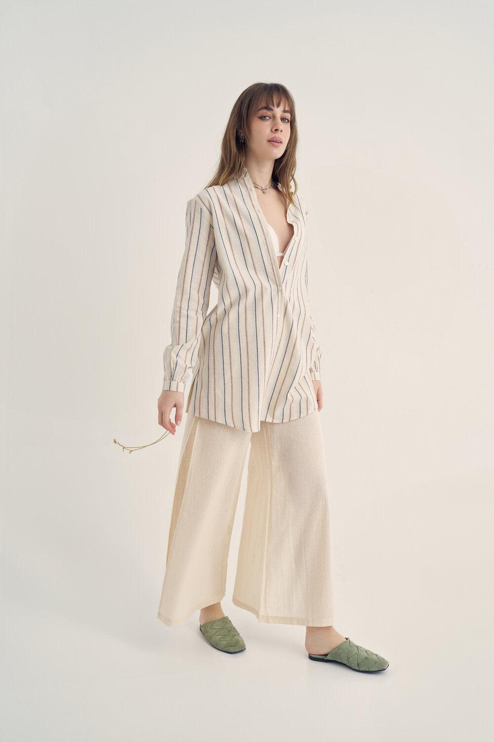 Unexpectedone-Shades of Shirt - Bordo Çizgili-Gömlek-1-Milagron.com