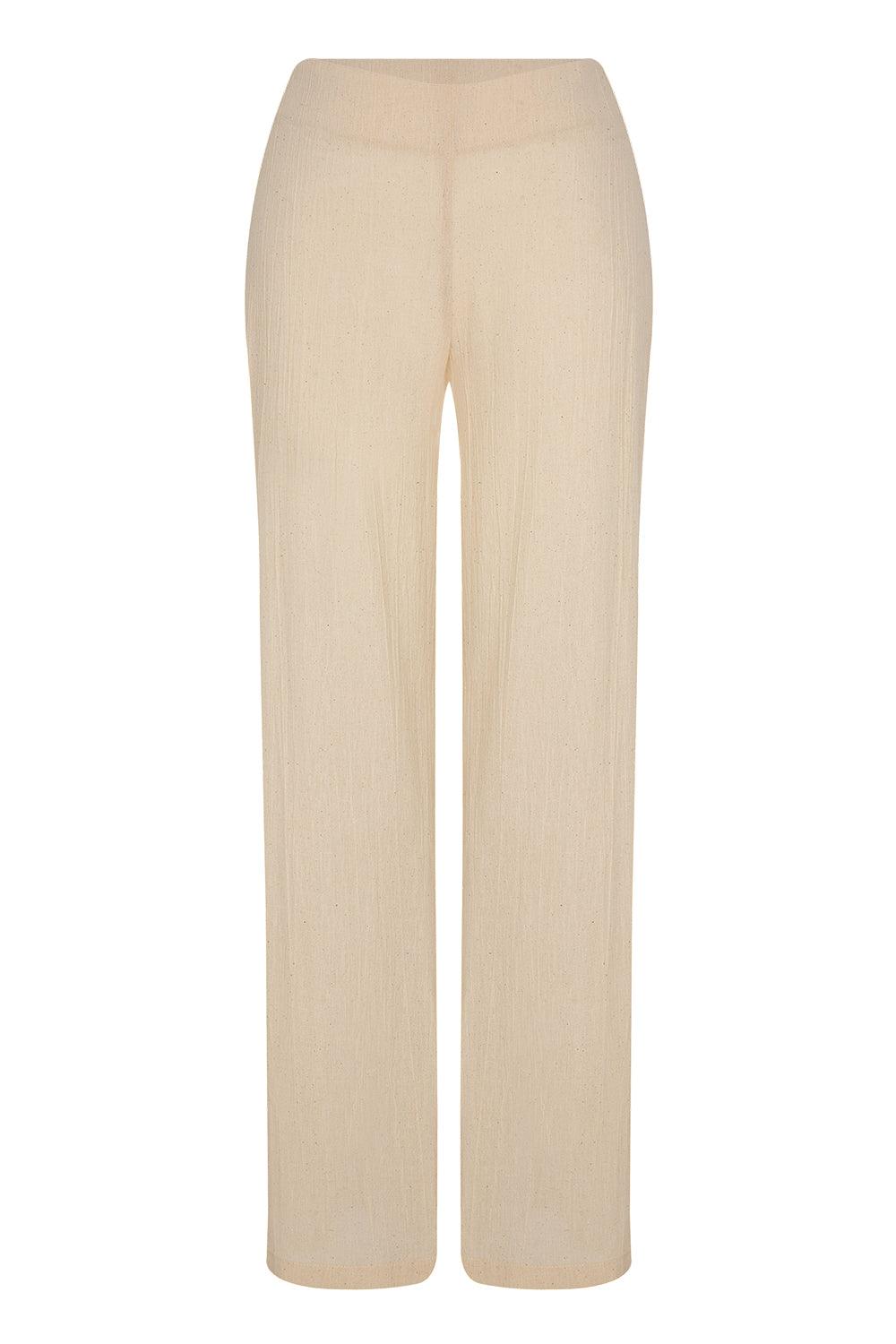Unexpectedone-Soul Mate Yan Yırtmaçlı Pantolon - Beige-Pantolon-2-Milagron.com