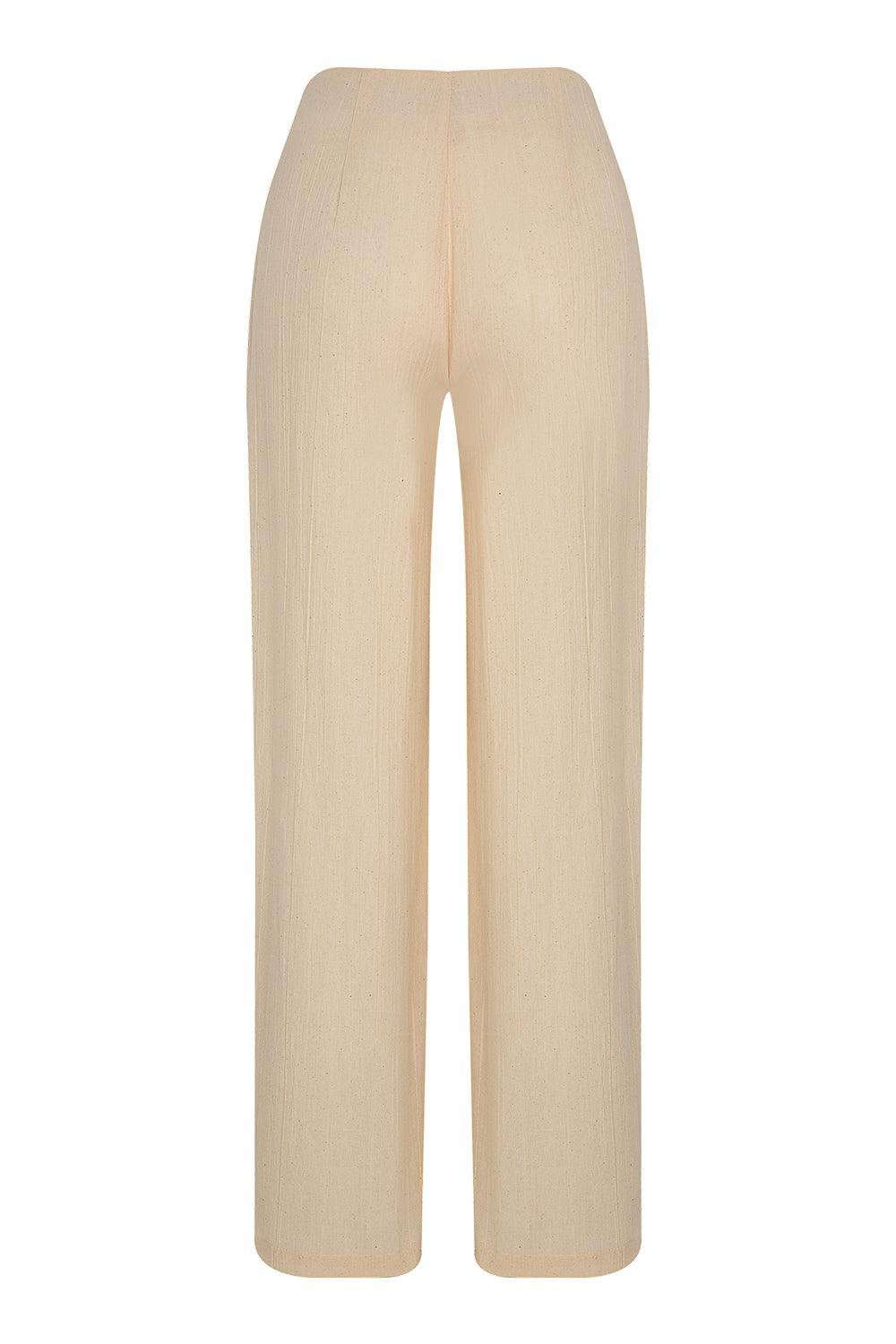 Unexpectedone-Soul Mate Yan Yırtmaçlı Pantolon - Beige-Pantolon-3-Milagron.com