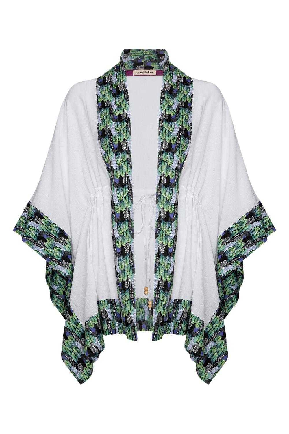 Unexpectedone-Summer Queen Kimono - Leaves-Kimono-1-Milagron.com