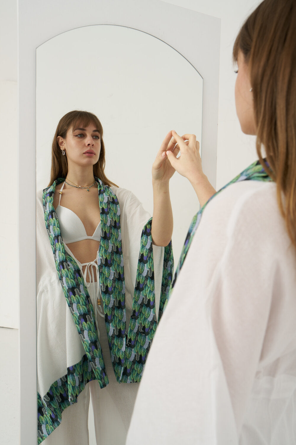 Unexpectedone-Summer Queen Kimono - Leaves-Kimono-4-Milagron.com