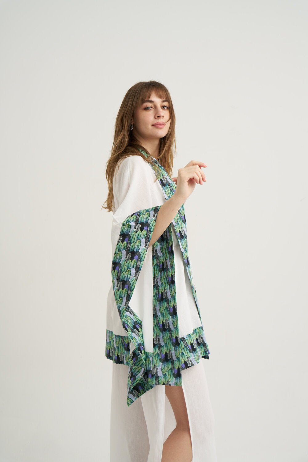 Unexpectedone-Summer Queen Kimono - Leaves-Kimono-7-Milagron.com