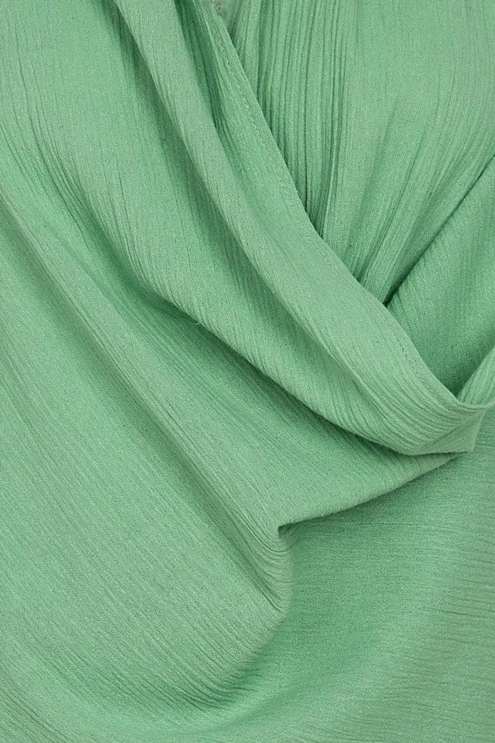 Unexpectedone-Wrapped By Waterfall Tunic - Green-Elbise-3-Milagron.com