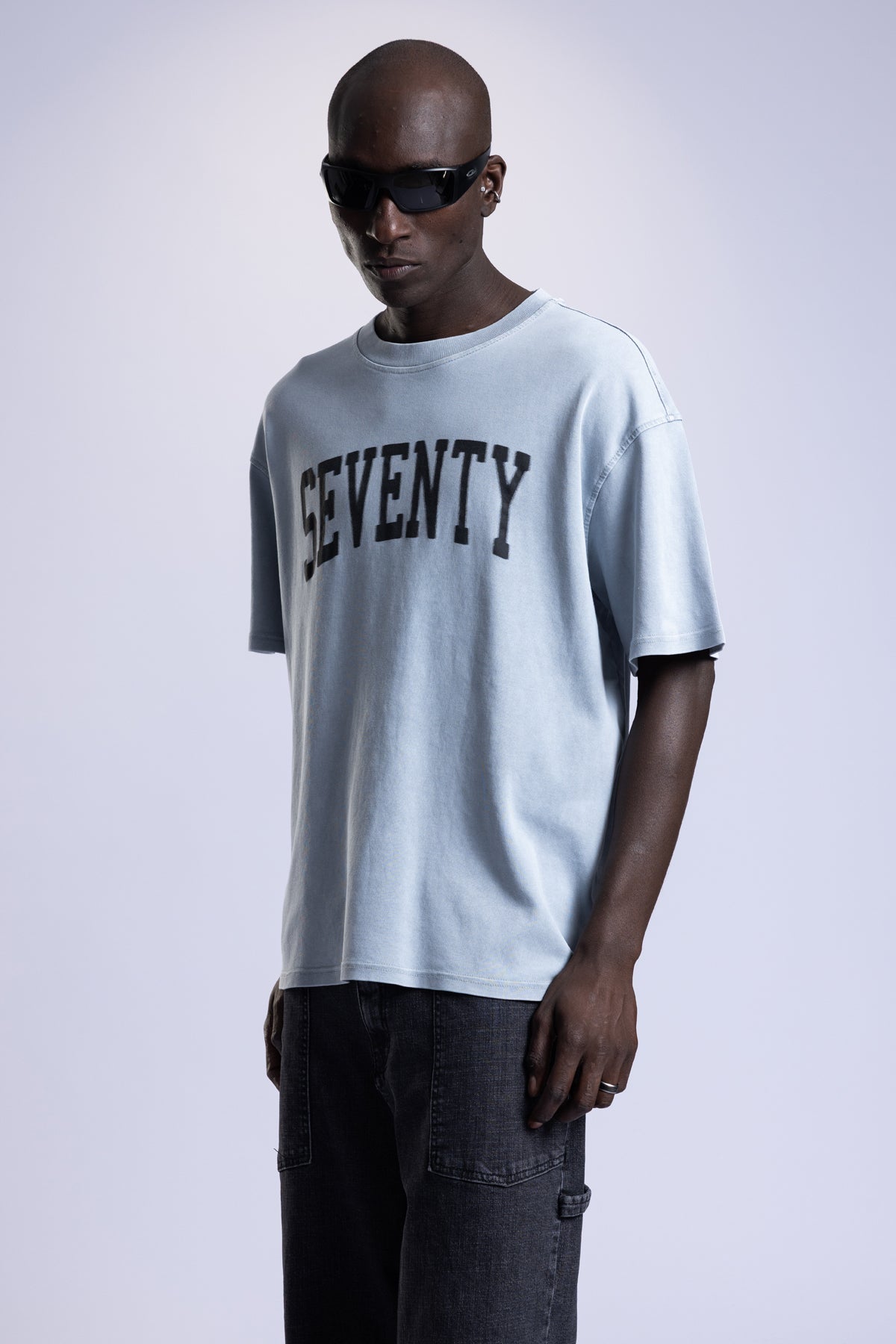 Yıkamalı Baskılı T-Shirt