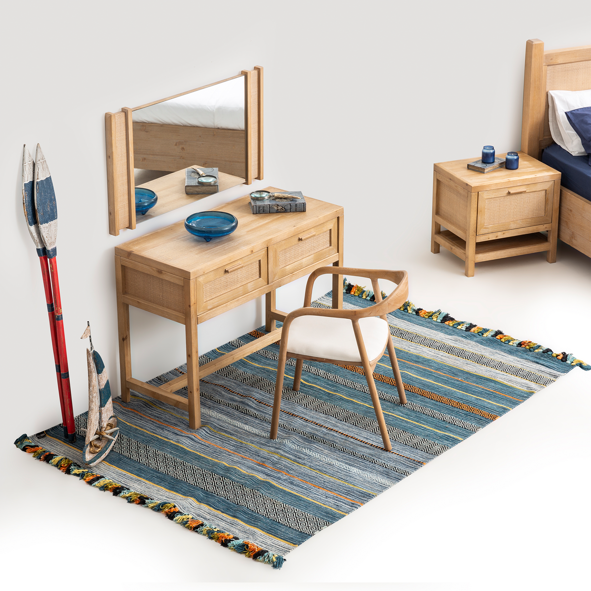 Valnott-Casablanca Şifonyer-Dresuar & Konsol-3-Milagron.com