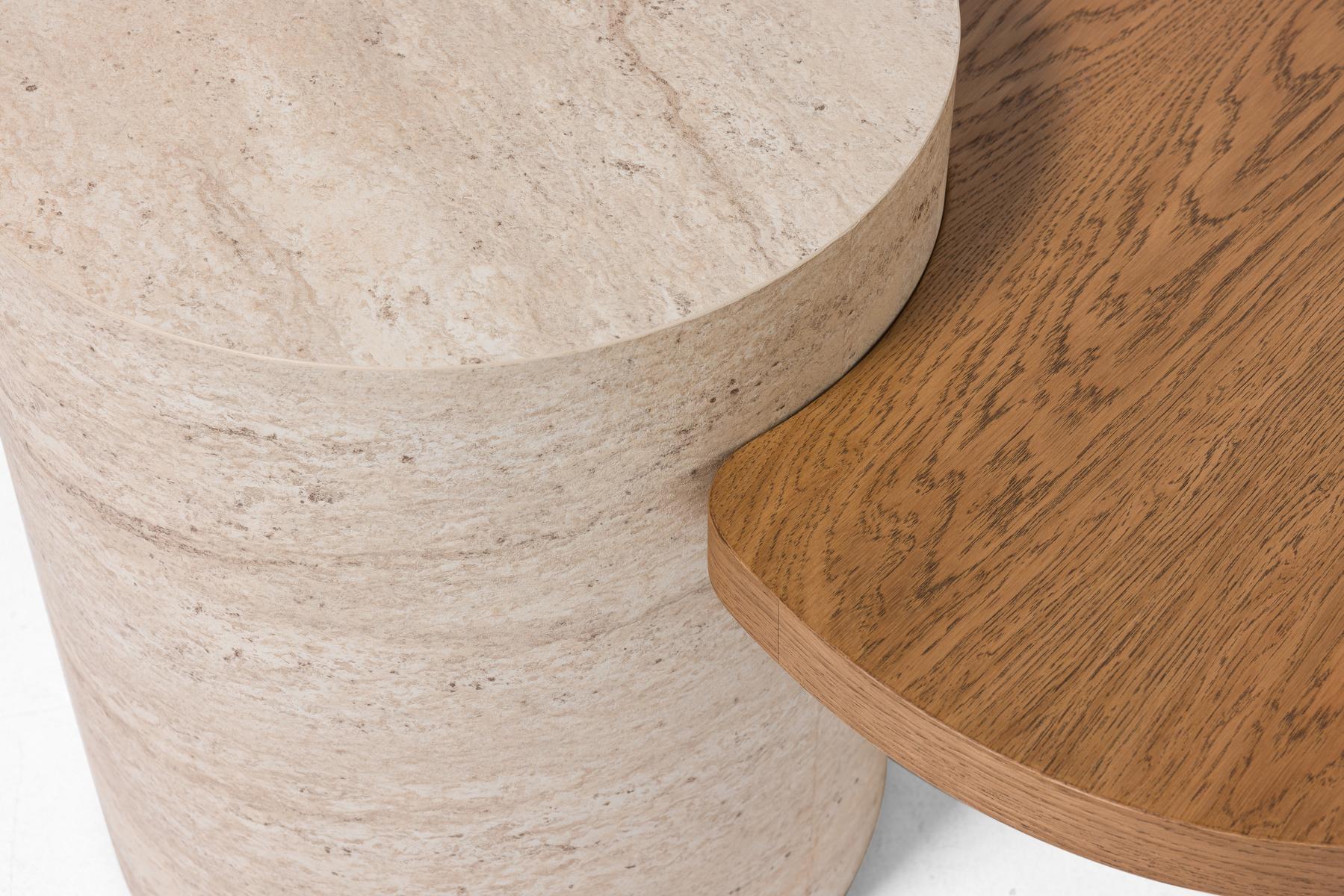 Valnott-Milano Traverten Meşe Orta Sehpa-Orta Sehpa-4-Milagron.com