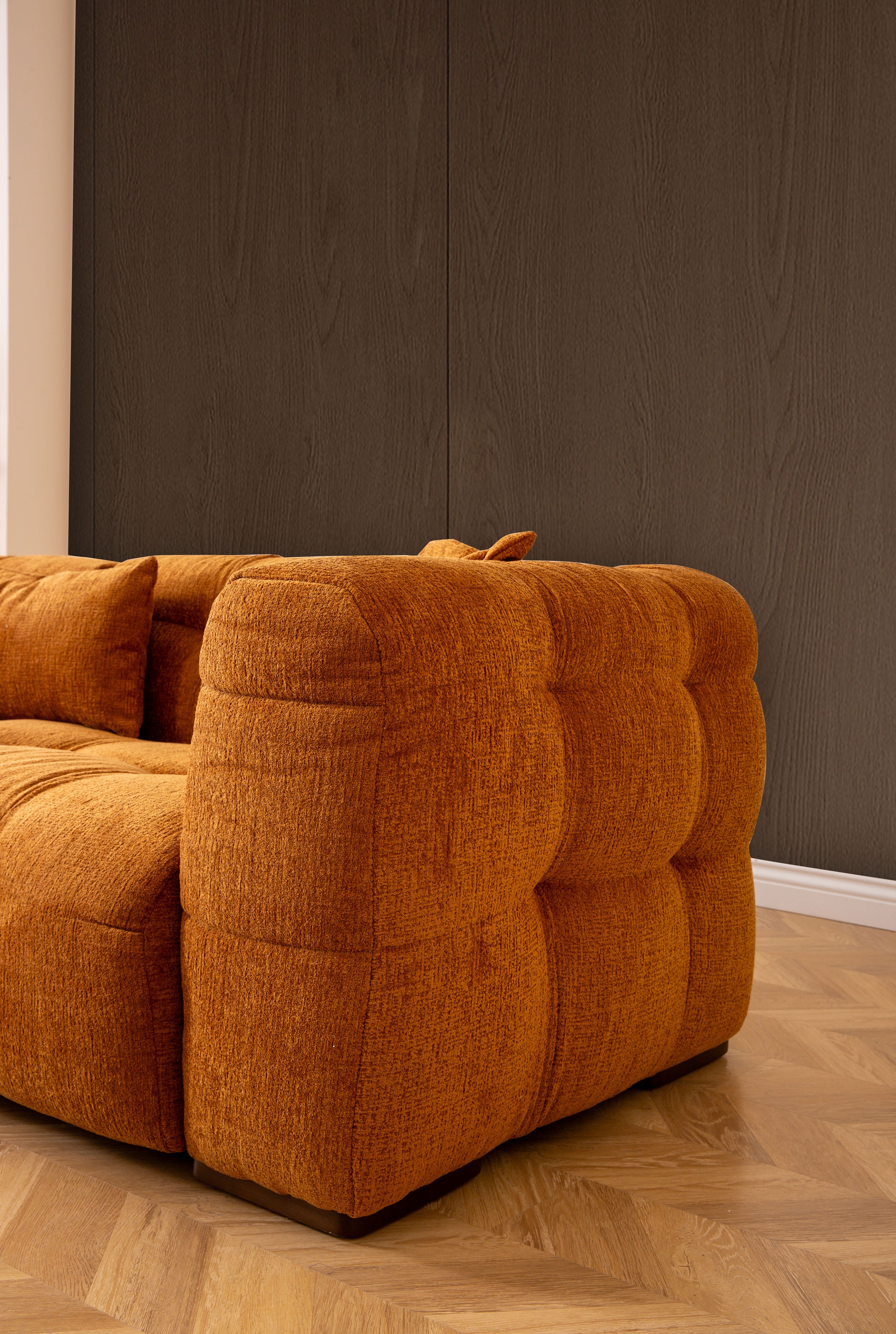 Valnott-Puffy 3'lü Koltuk-Koltuk & Berjer-9-Milagron.com