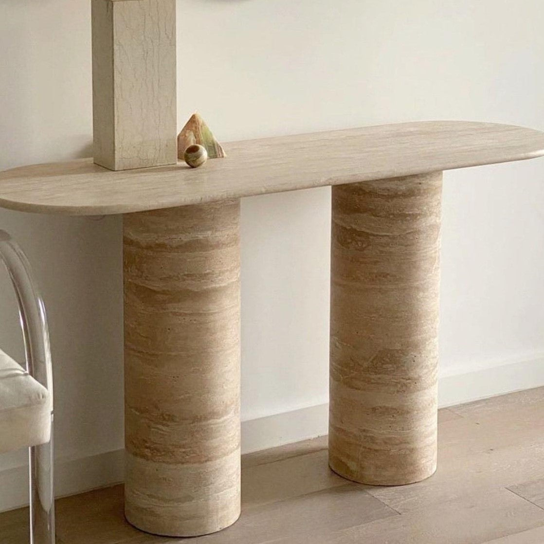 Valnott-Ra Traverten Dresuar-Dresuar & Konsol-2-Milagron.com