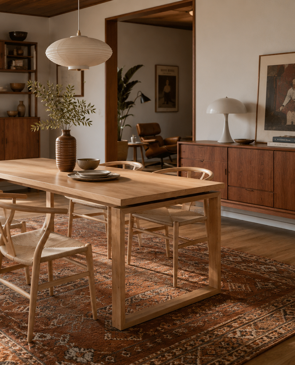 Valnott-Retro Yemek Masa-Masa-5-Milagron.com
