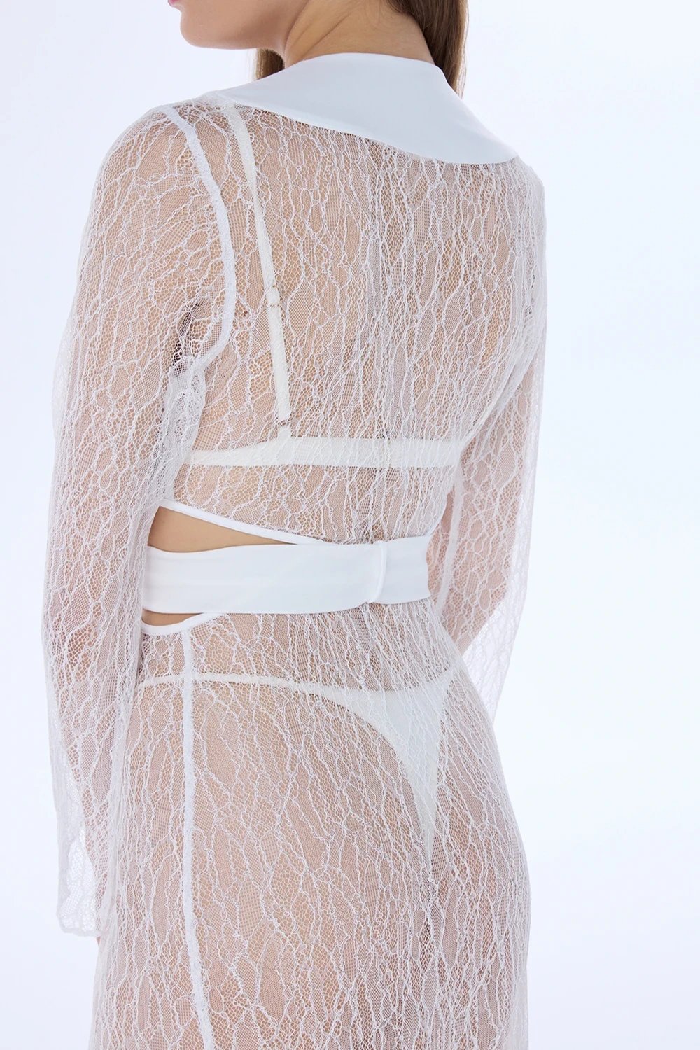 Valnue Lingerie-Gloria Beyaz Dantel Sabahlık-Sabahlık-2-Milagron.com