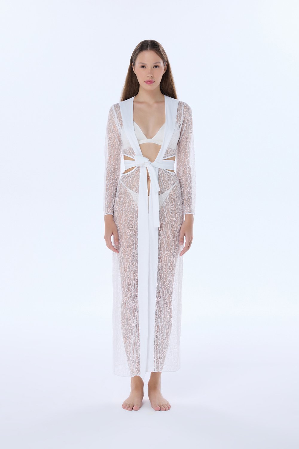 Valnue Lingerie-Gloria Beyaz Dantel Sabahlık-Sabahlık-3-Milagron.com