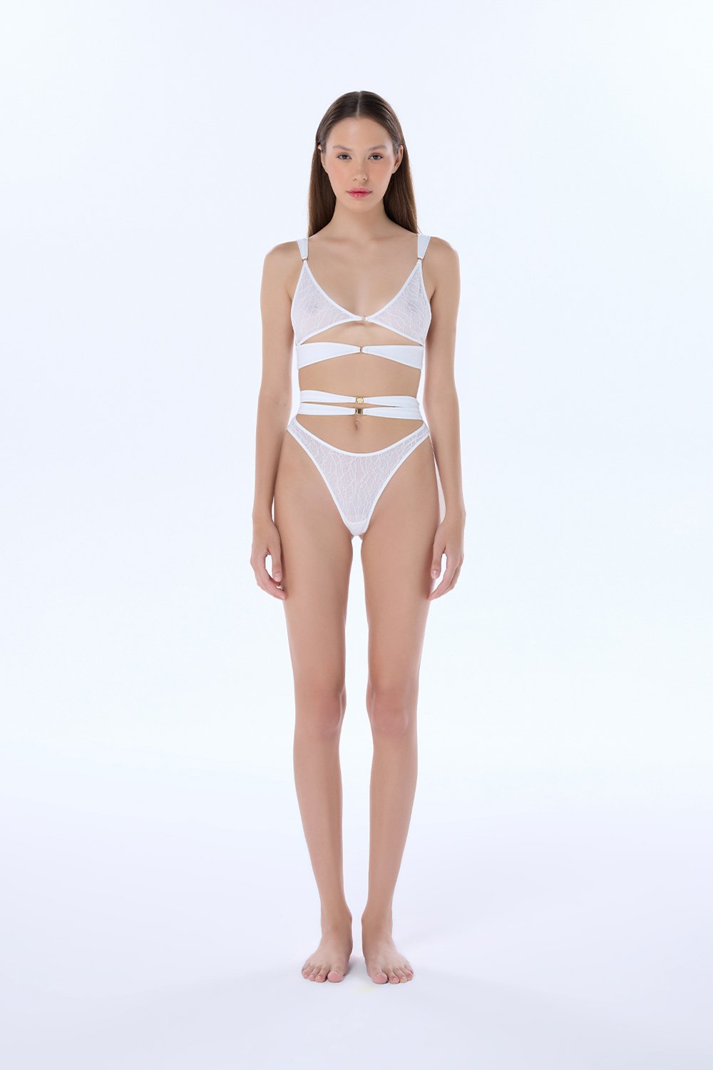 Valnue Lingerie-Victoria Beyaz Yüksel Bel Kemerli Dantel Tanga-Tanga-3-Milagron.com