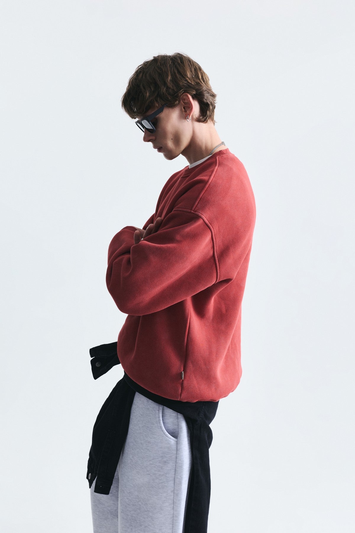 Basic Oversize Yıkamalı Sweatshirt