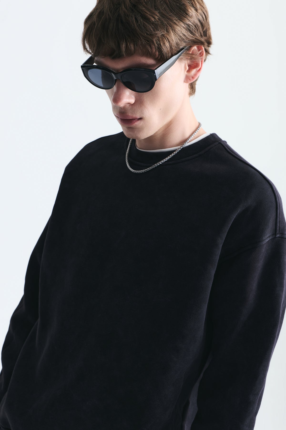 Basic Oversize Yıkamalı Sweatshirt