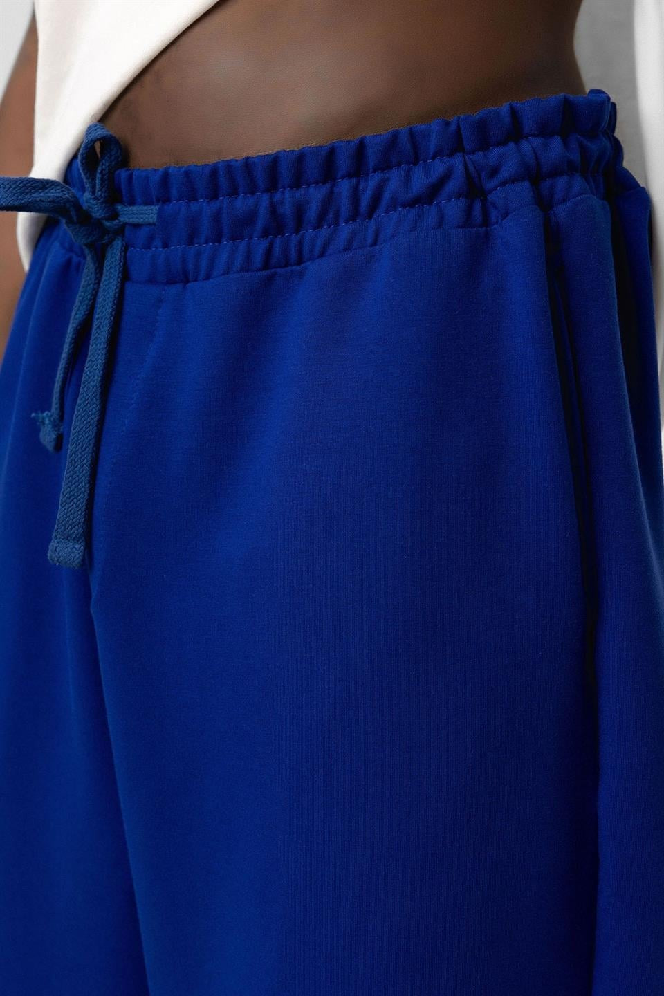 Basic Paça Lastikli Eşofman Altı, MAVİ - 5