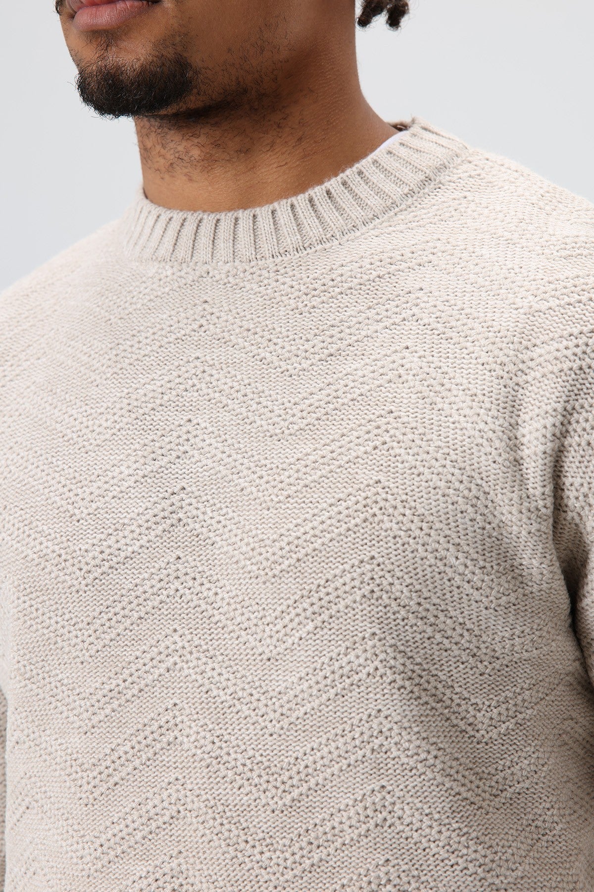Bisiklet Yaka Oversize Triko Kazak