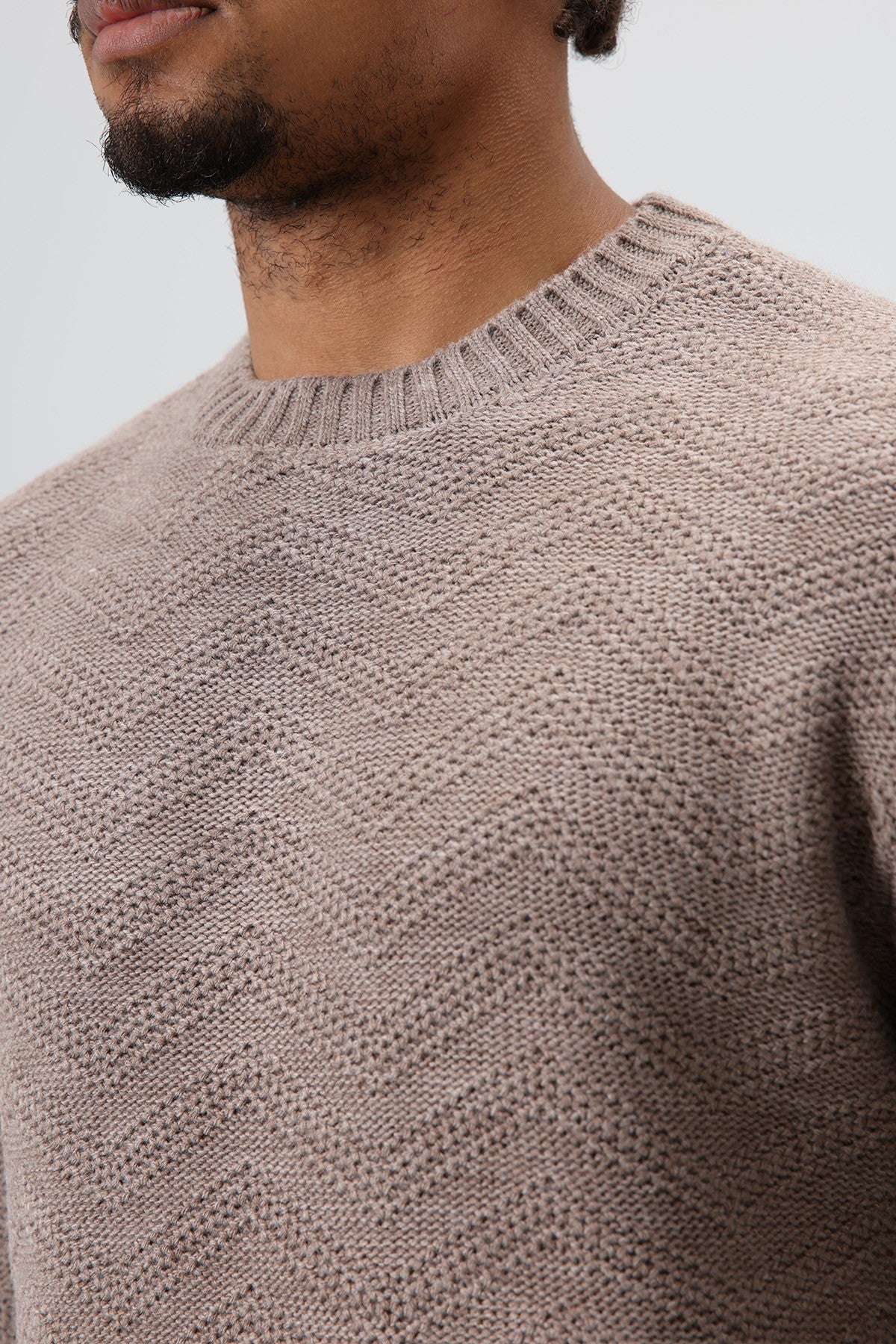 Bisiklet Yaka Oversize Triko Kazak