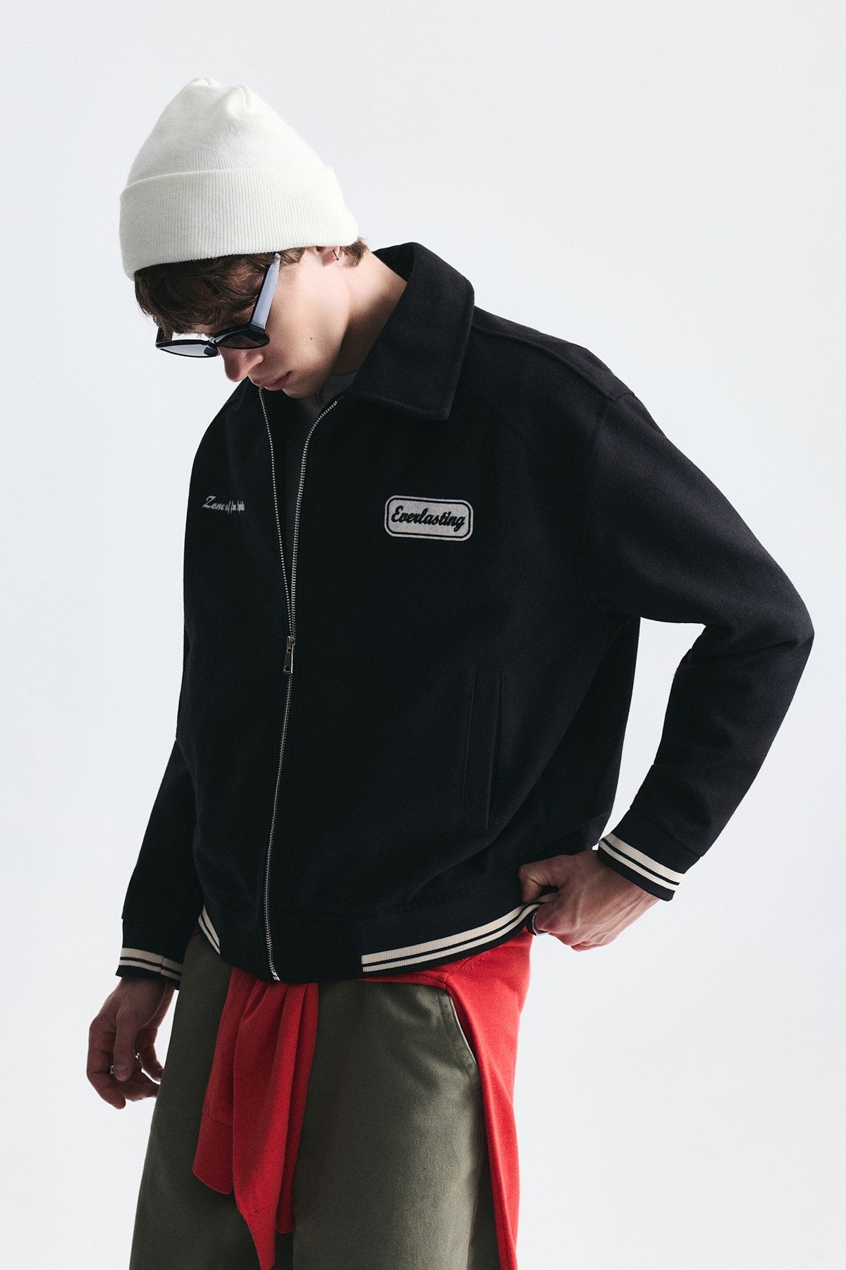 Boxy Fit Baskılı Mont