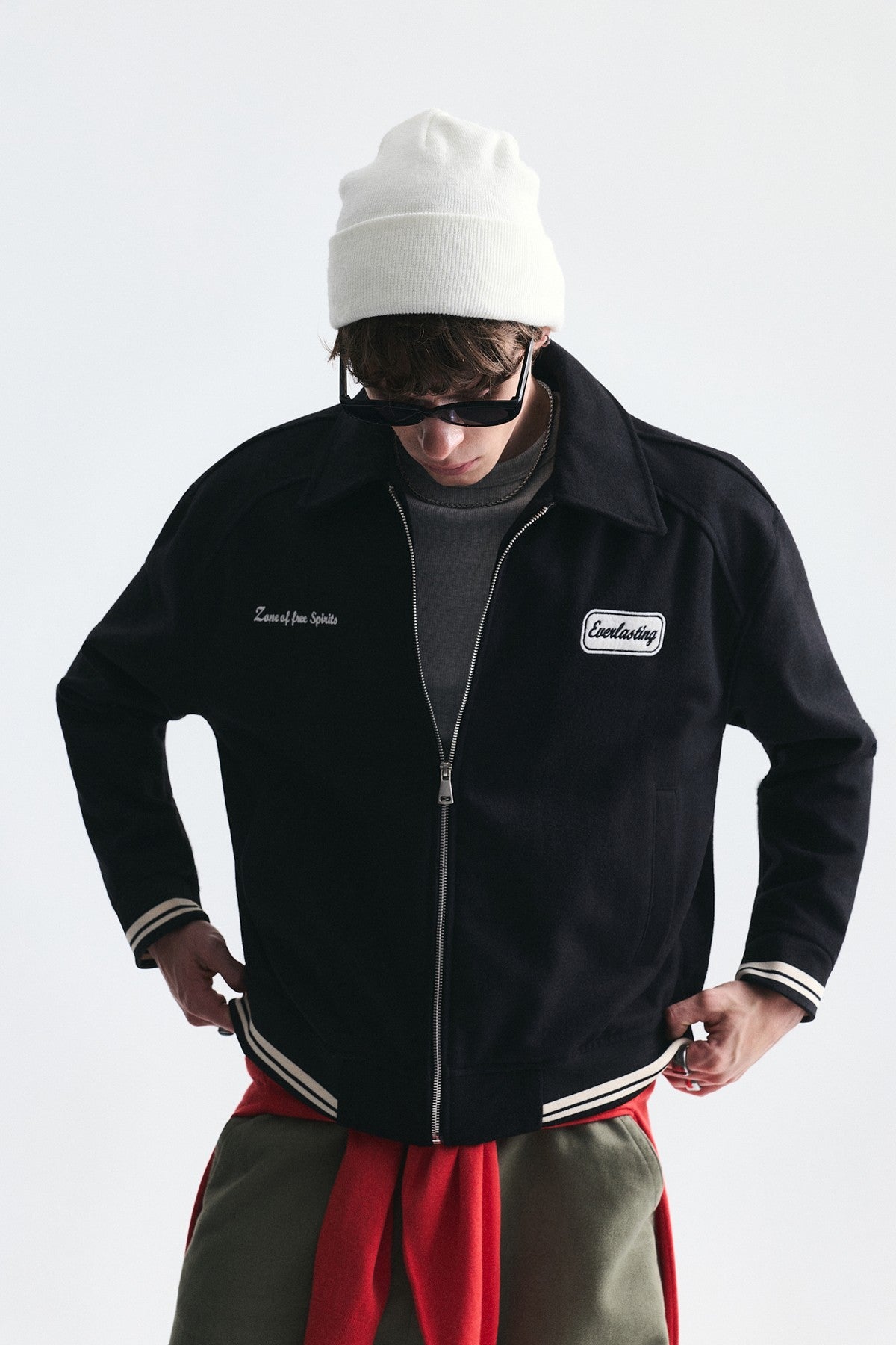 Boxy Fit Baskılı Mont