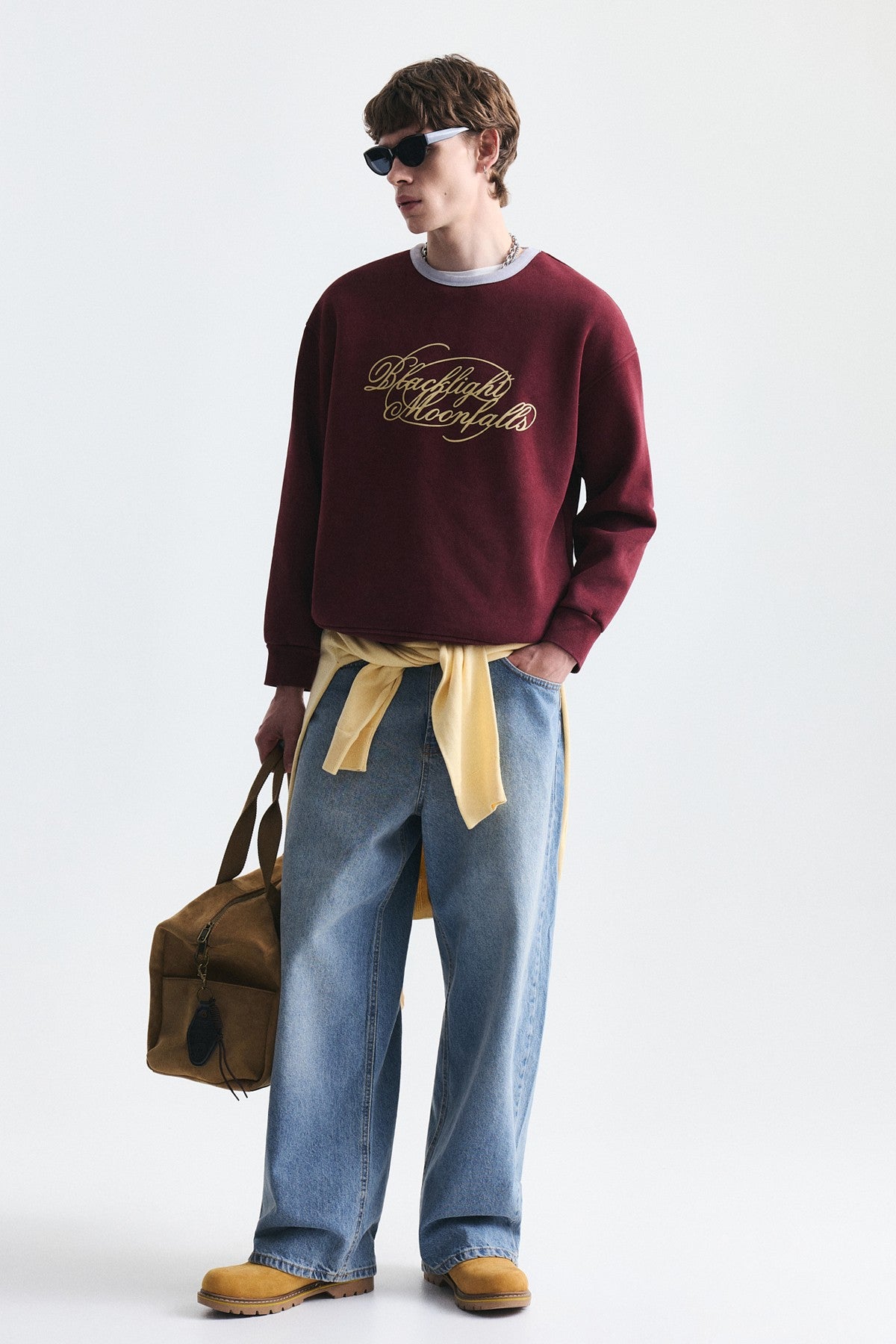 Boxy Fit Baskılı Sweatshirt