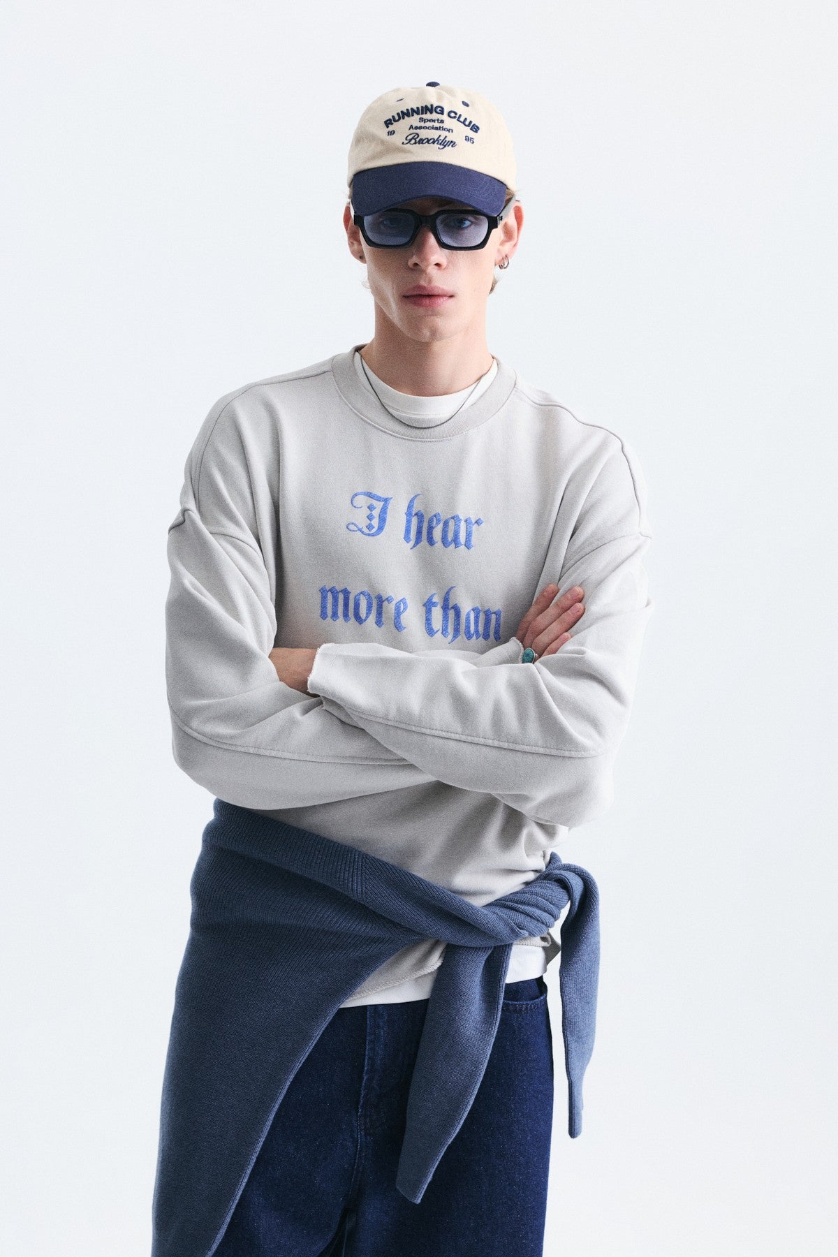 Boxy Fit Yazılı Sweatshirt