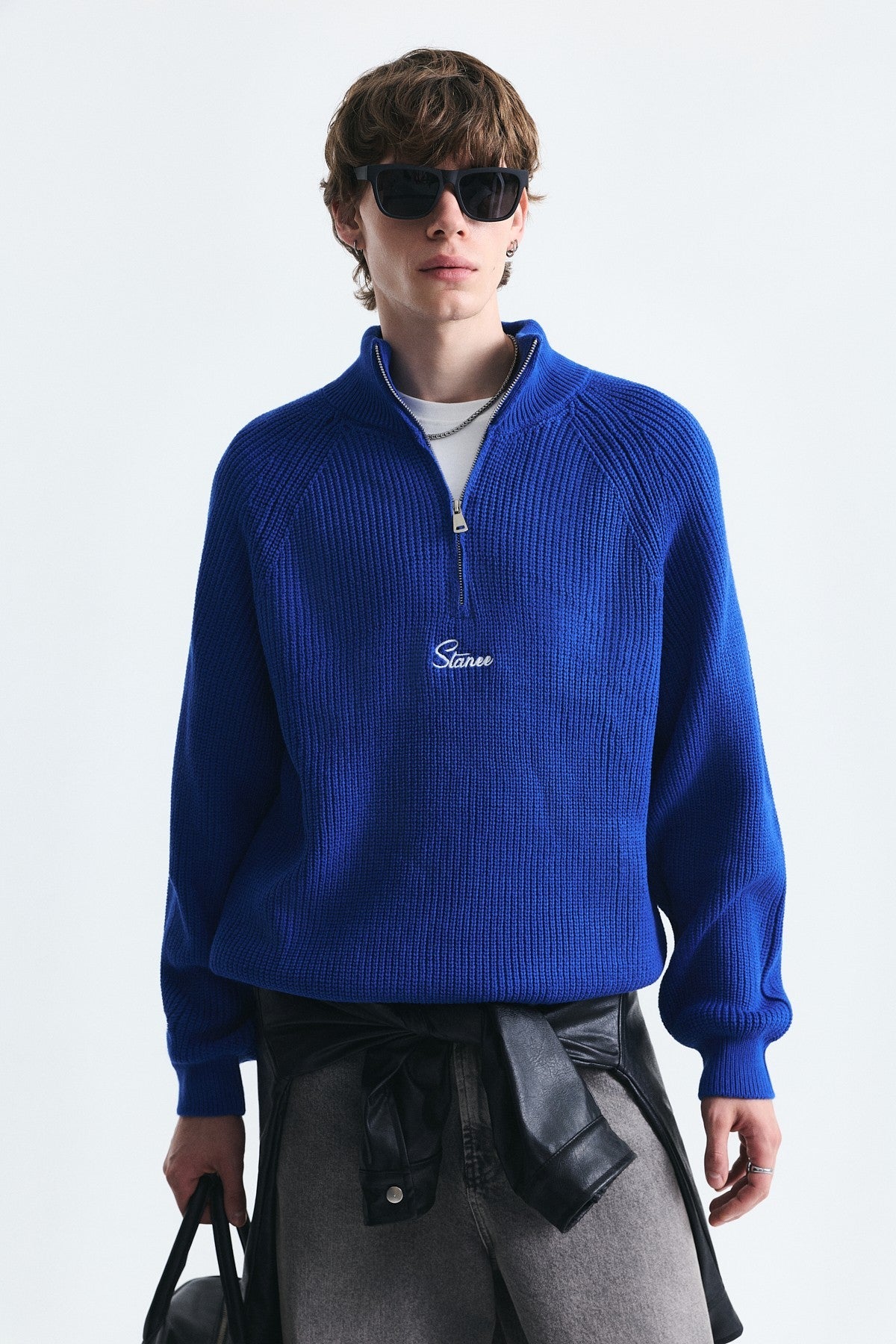 Fermuar Kapama Dik Yaka Sweatshirt