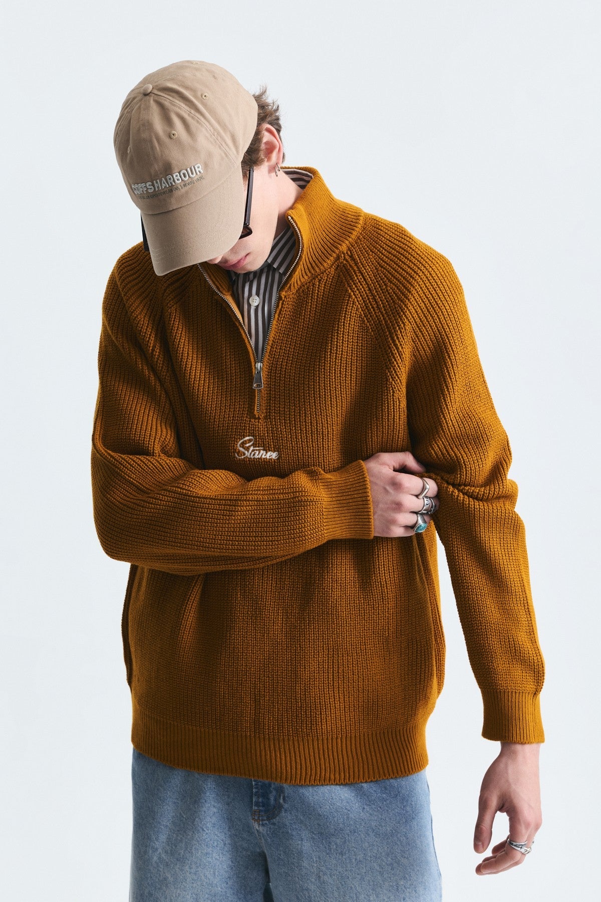 Fermuar Kapama Dik Yaka Sweatshirt