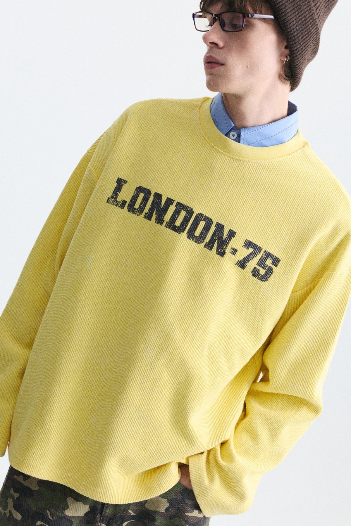 Dokulu London Baskılı Sweatshirt