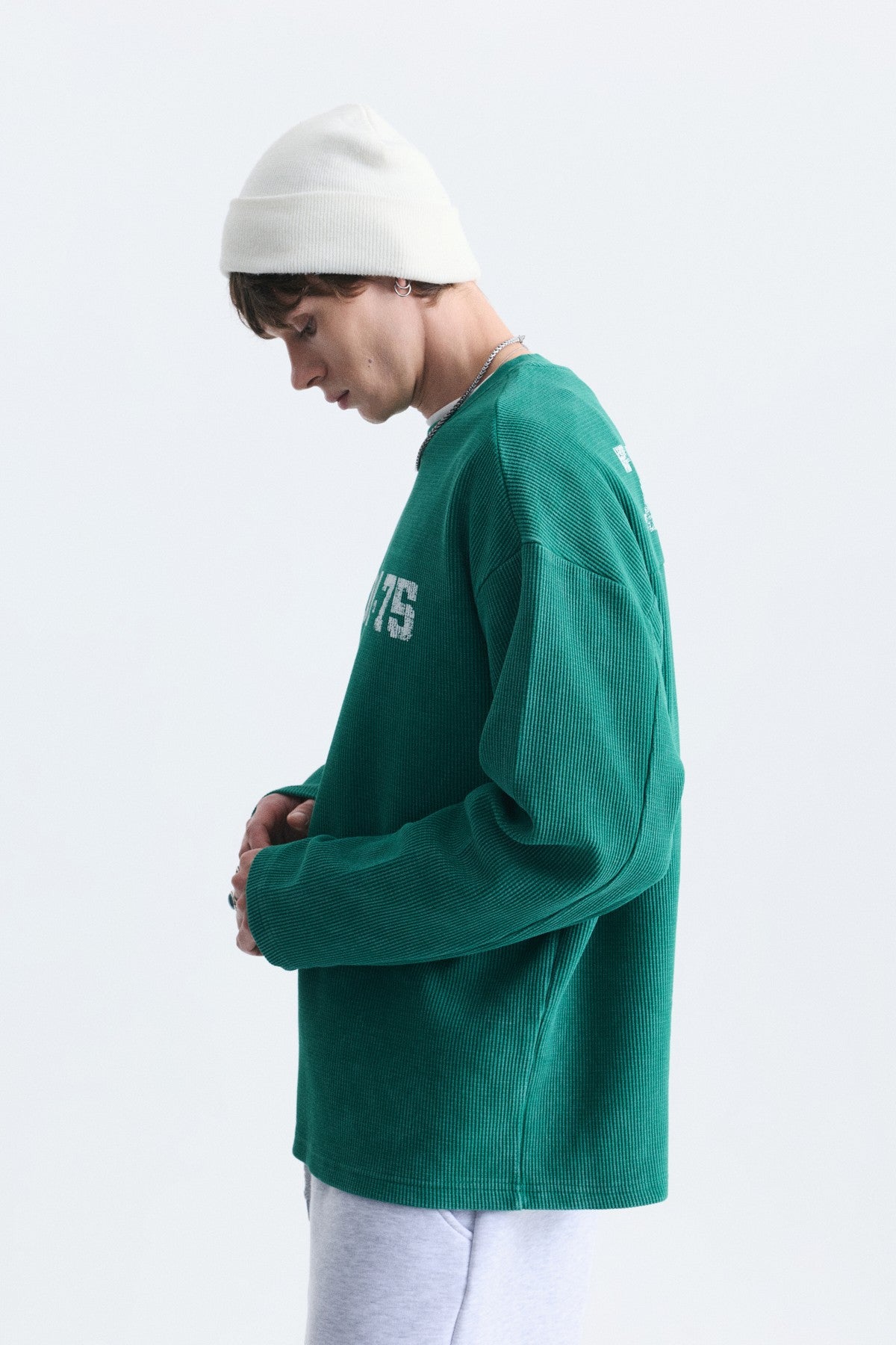 Dokulu London Baskılı Sweatshirt