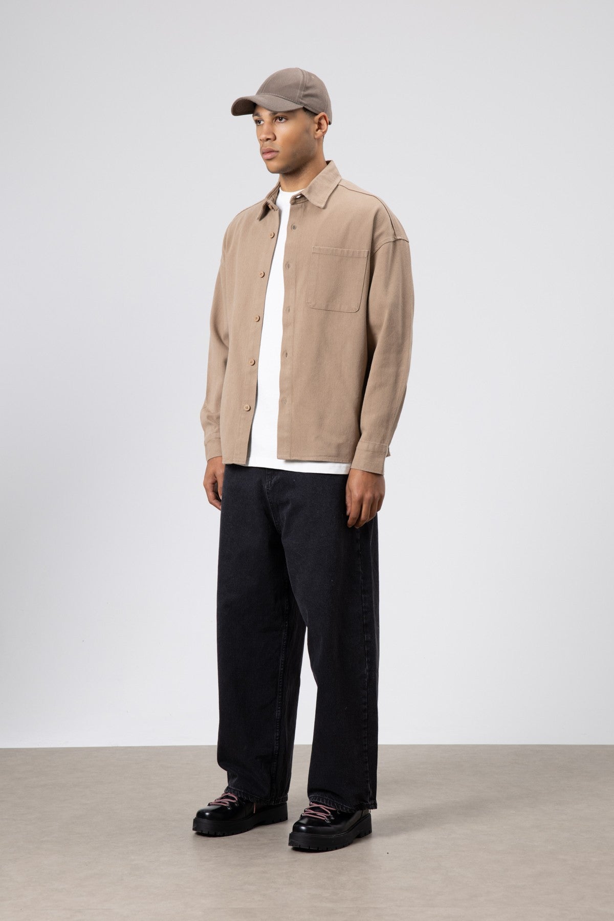 Oversize Gabardin Gömlek Ceket