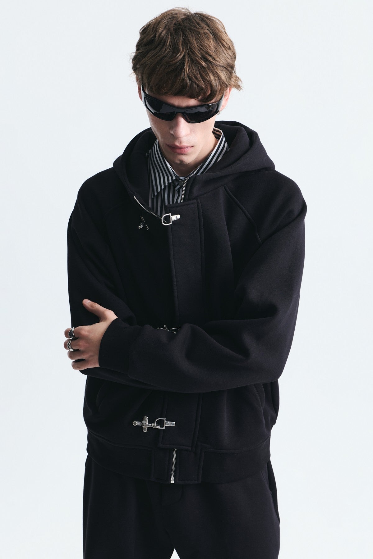 Oversize Klips Kapama Sweatshirt Takım
